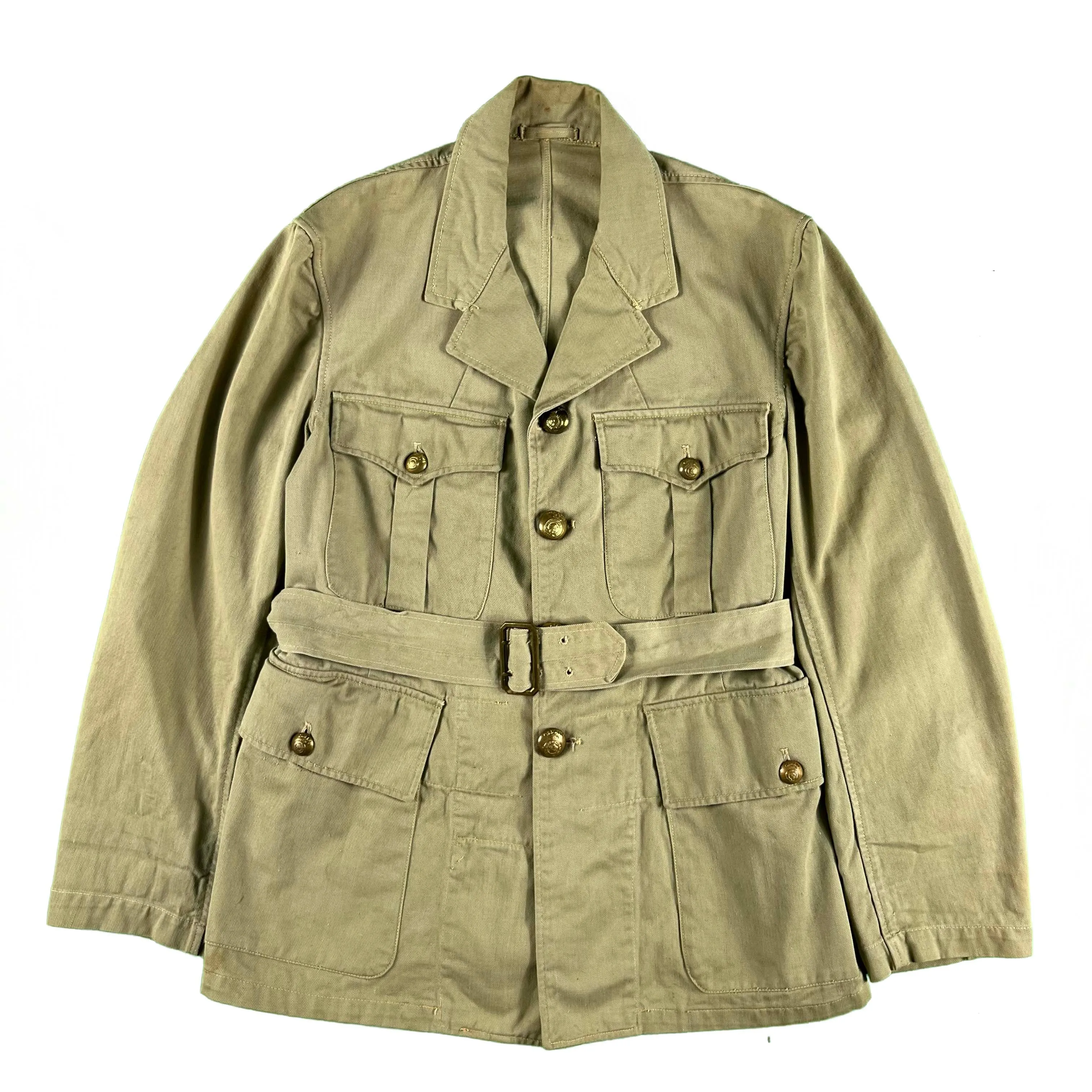 40s/50s Canadian Army Belted Safari Bush Jacket- S