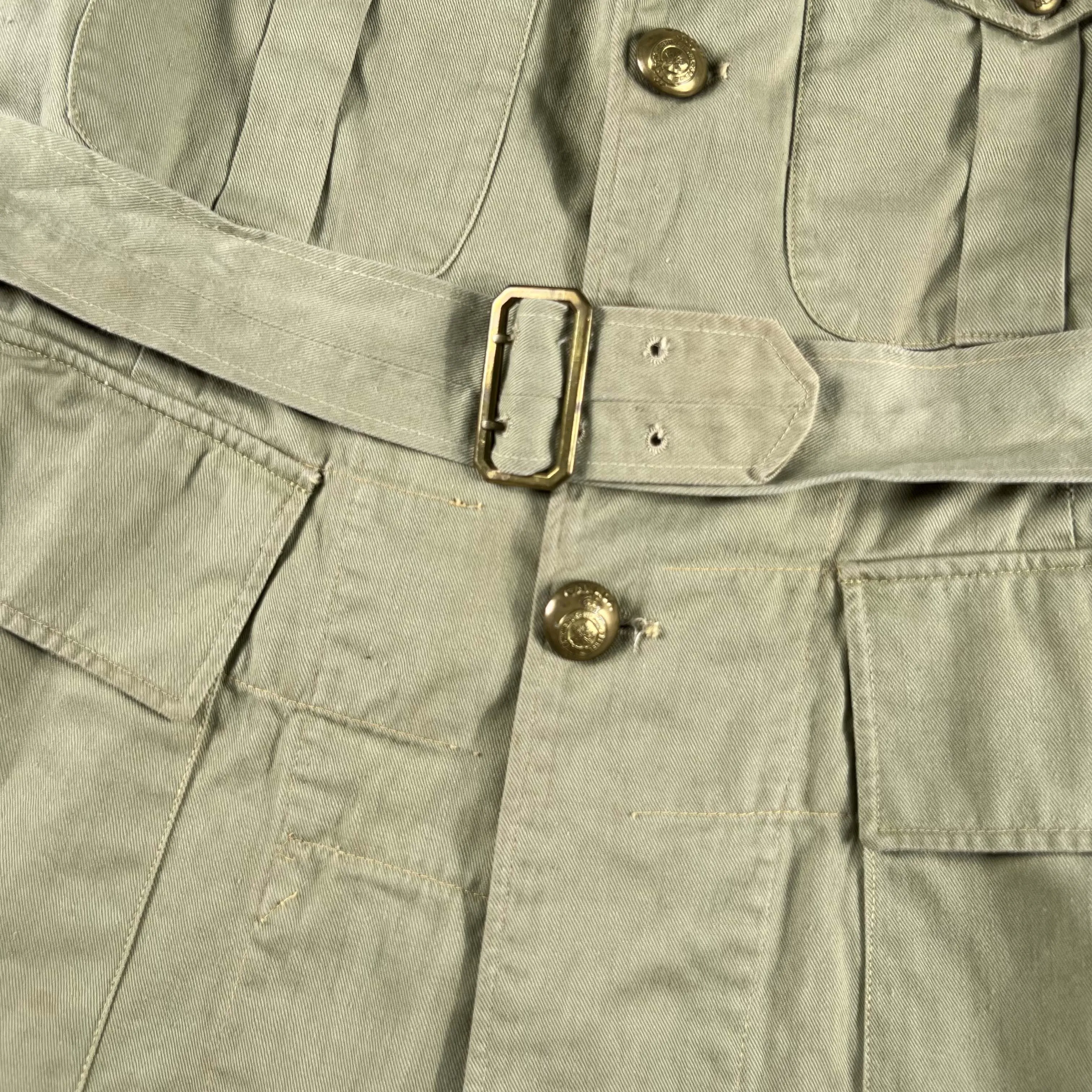 40s/50s Canadian Army Belted Safari Bush Jacket- S