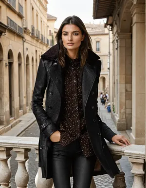 Aideen™ - Leather Trench Coat