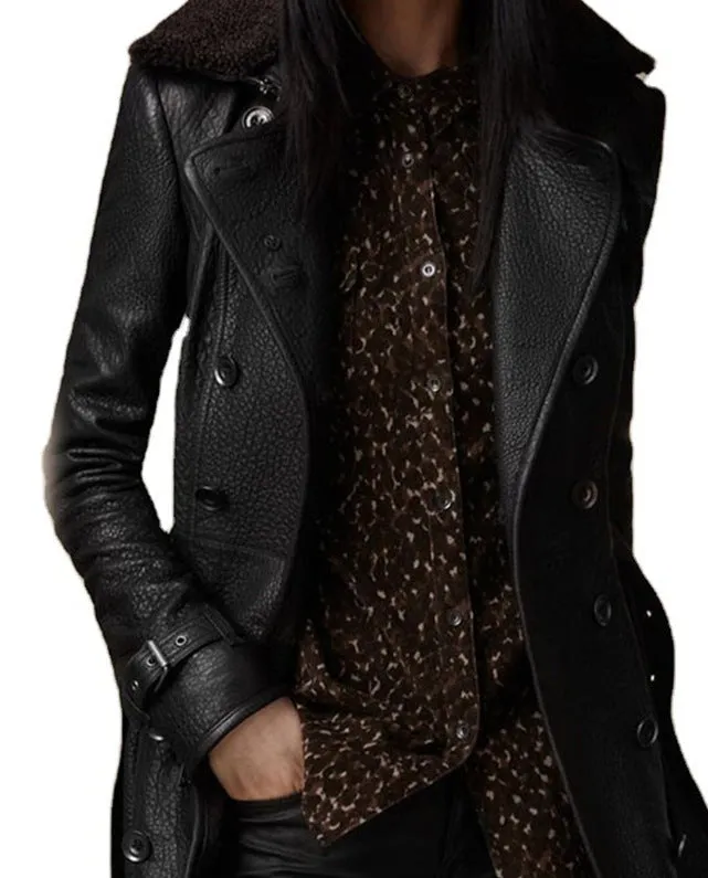 Aideen™ - Leather Trench Coat