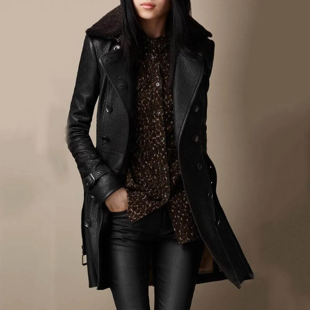 Aideen™ - Leather Trench Coat