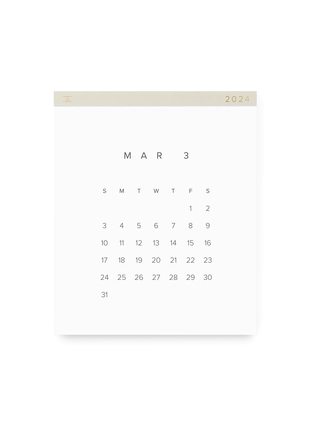 Appointed 2024 Wall Calendar: Charcoal Gray