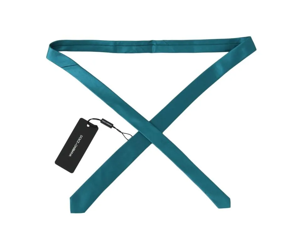 Aquamarine Silk Slim Classic Tie