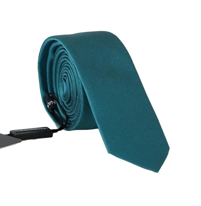 Aquamarine Silk Slim Classic Tie
