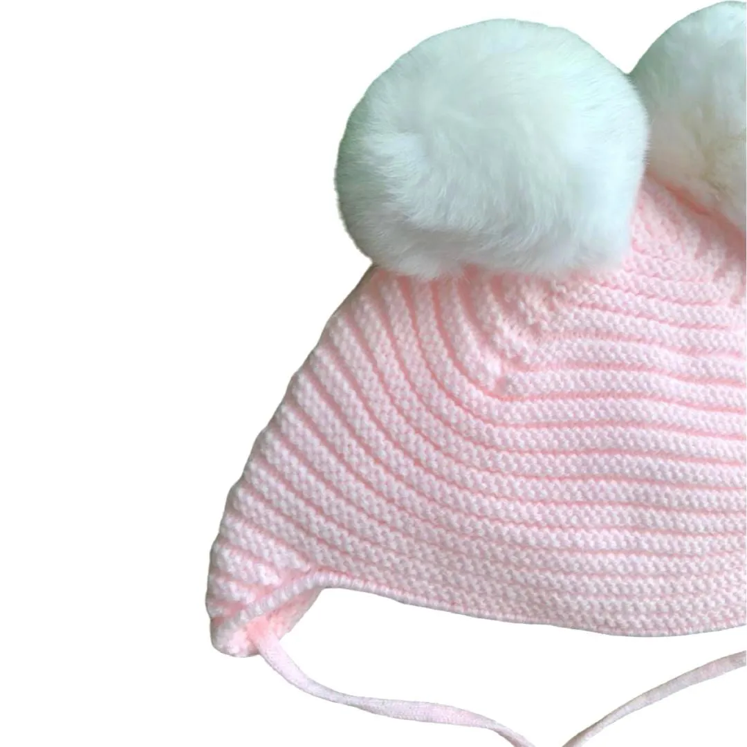 Baby Girls 3 piece Set Knitted Hat, Scarf & Mittens