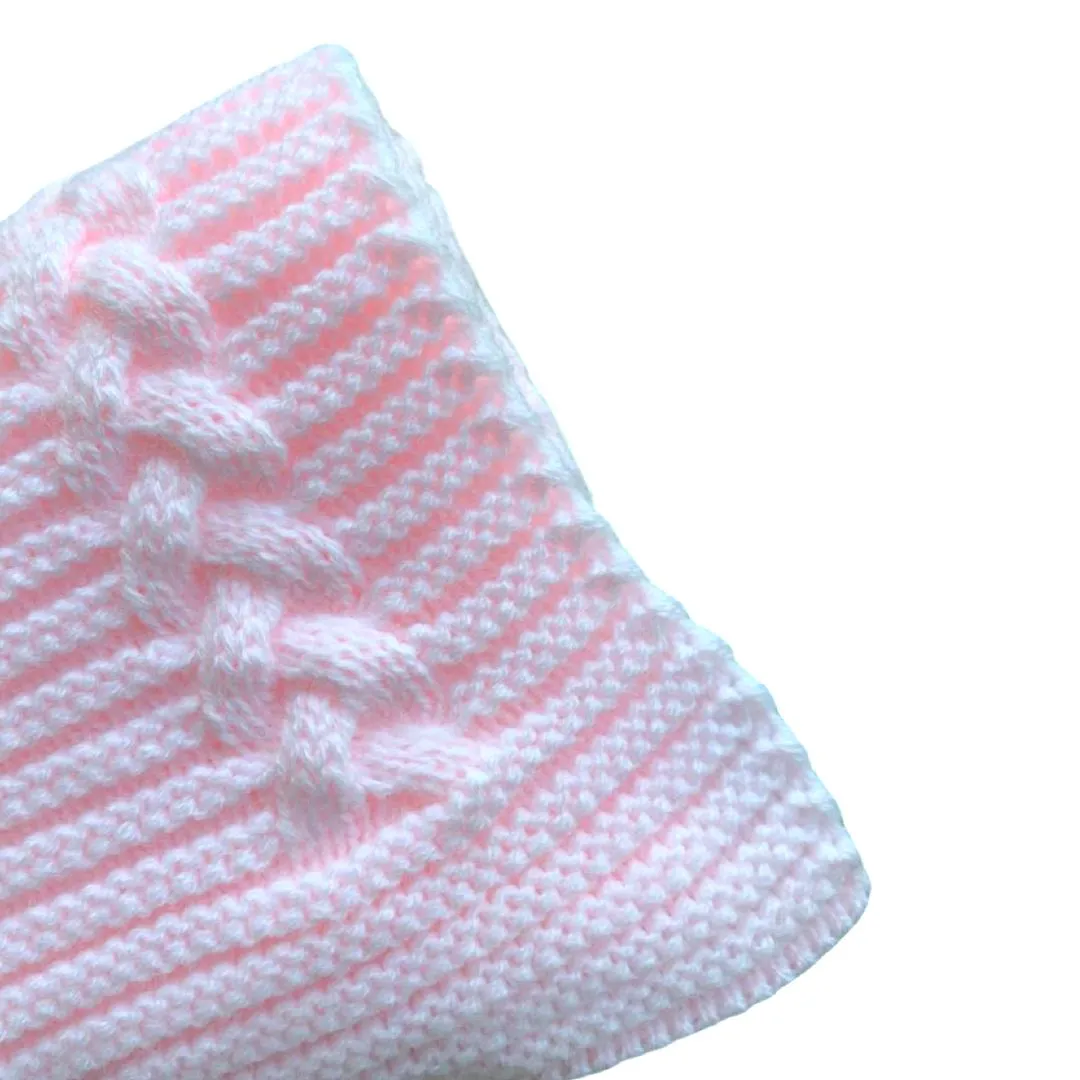 Baby Girls 3 piece Set Knitted Hat, Scarf & Mittens