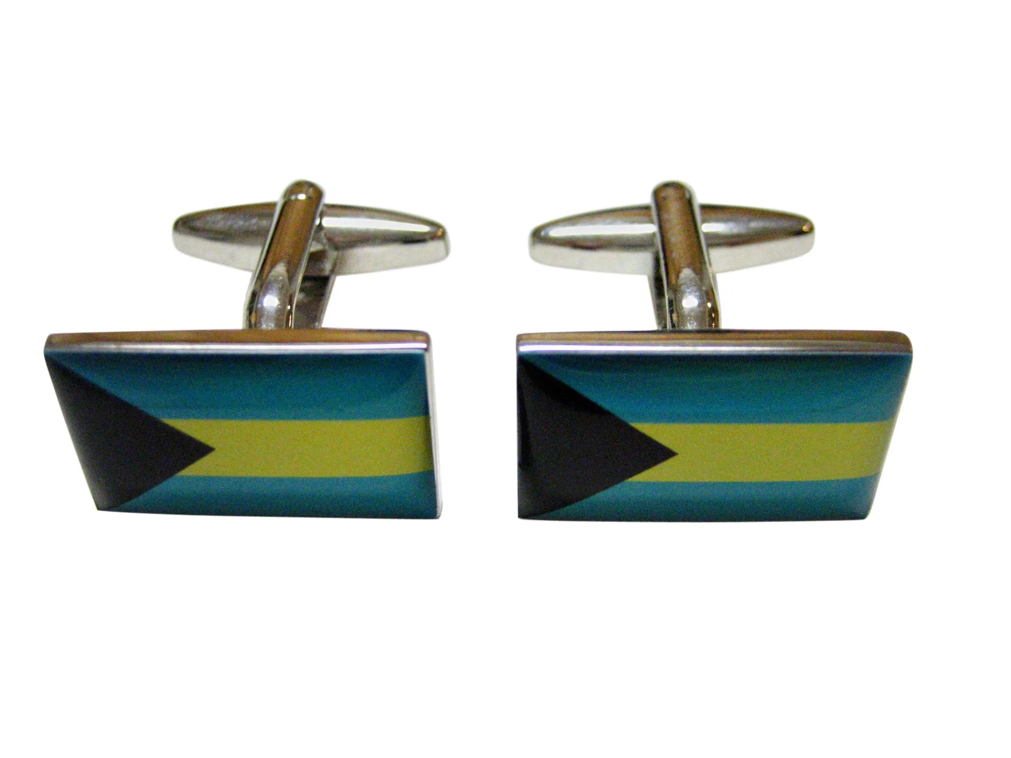 Bahamas Flag Cufflinks