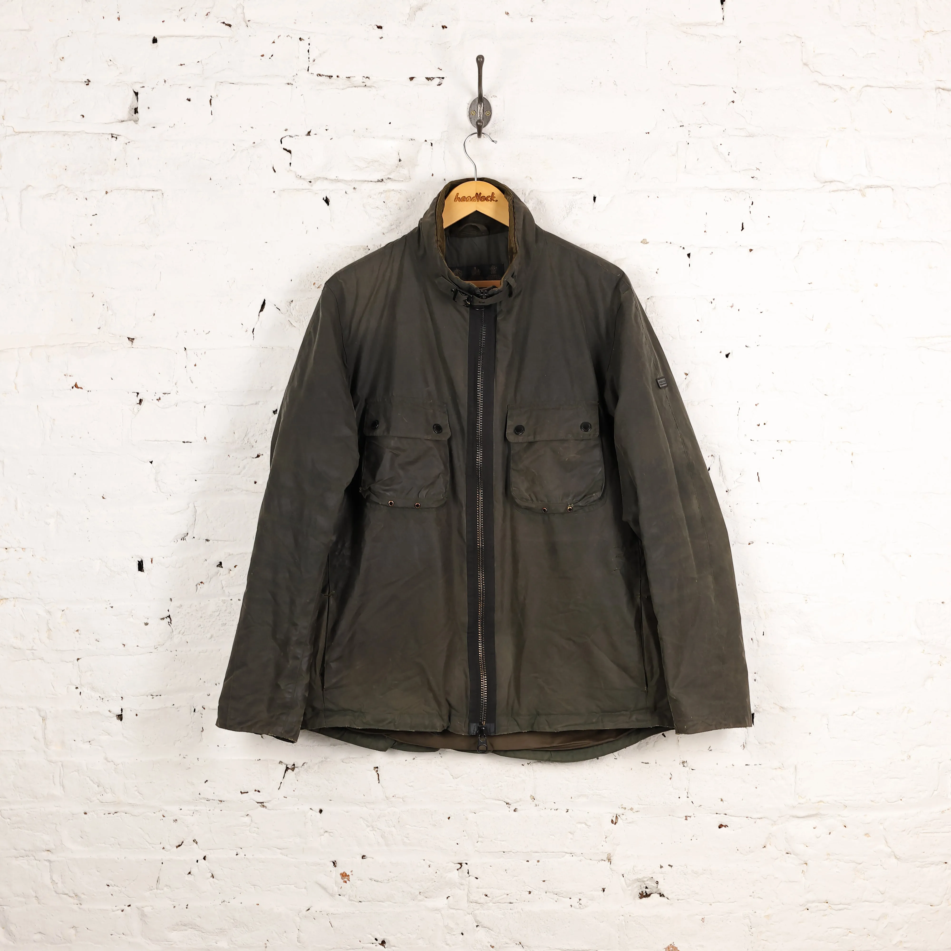 Barbour International Tennant Wax Jacket - Green - L