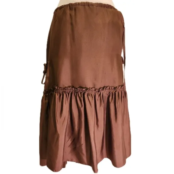 BCBGMaxAzria Silk Helena Habotai Skirt