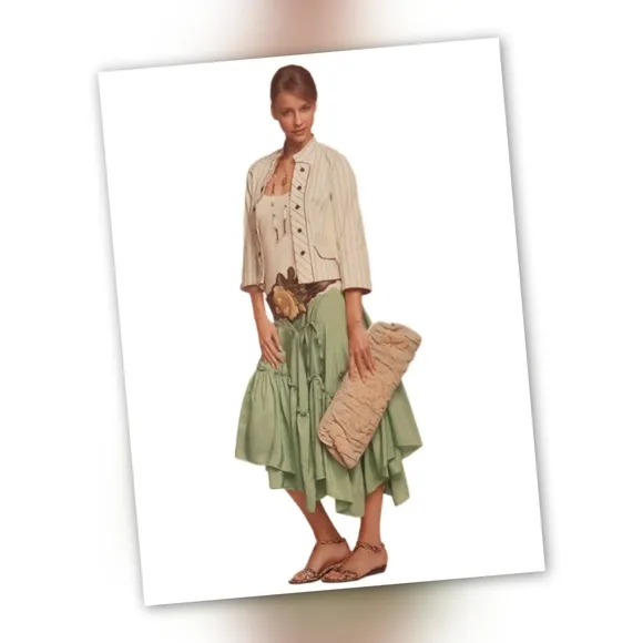 BCBGMaxAzria Silk Helena Habotai Skirt