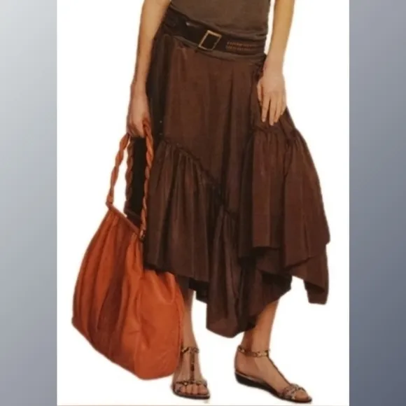 BCBGMaxAzria Silk Helena Habotai Skirt