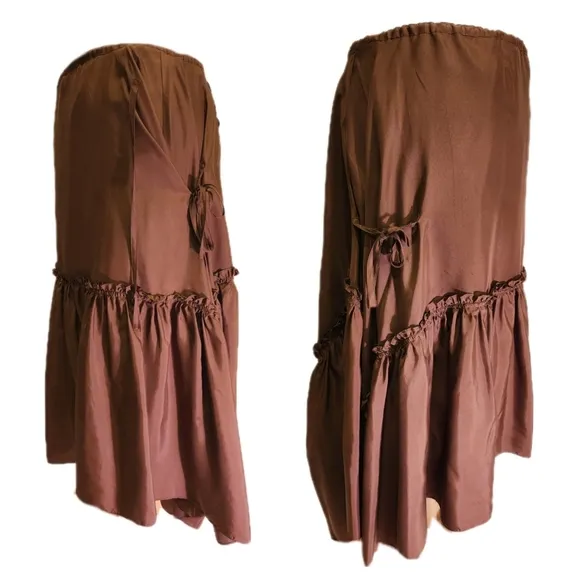 BCBGMaxAzria Silk Helena Habotai Skirt