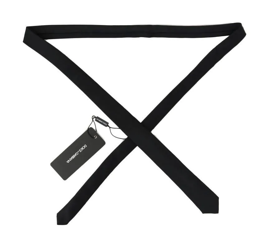 Black Silk Solid Slim SARTORIA Tie