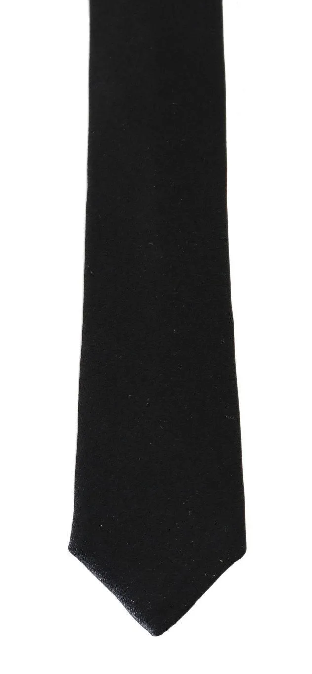Black Silk Solid Slim SARTORIA Tie