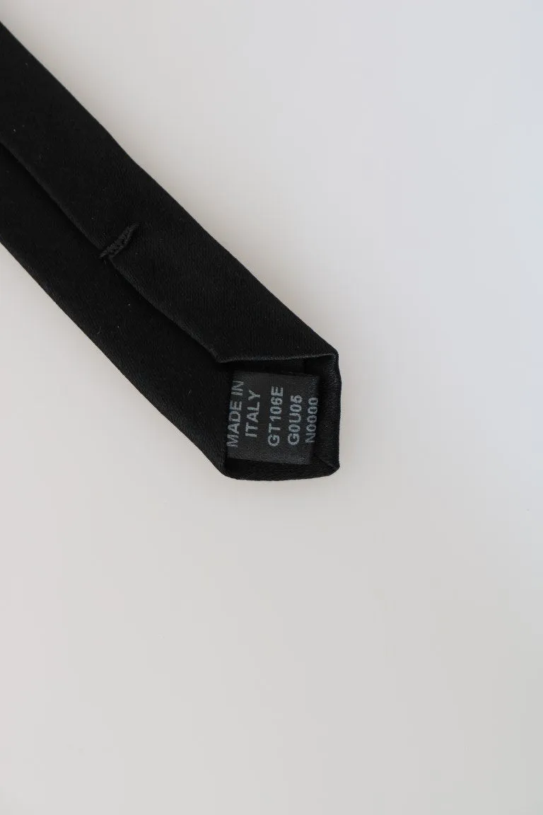 Black Silk Solid Slim SARTORIA Tie