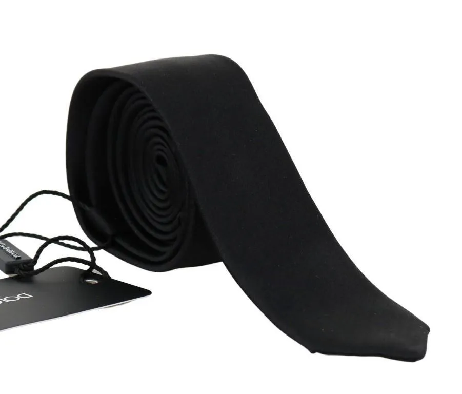 Black Silk Solid Slim SARTORIA Tie
