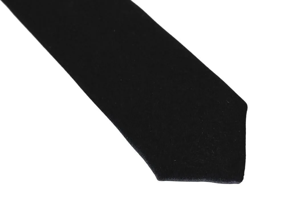 Black Silk Solid Slim SARTORIA Tie