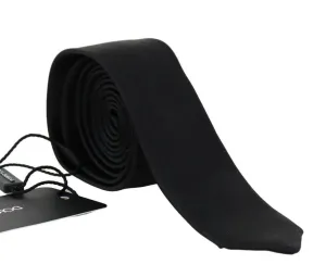 Black Silk Solid Slim SARTORIA Tie