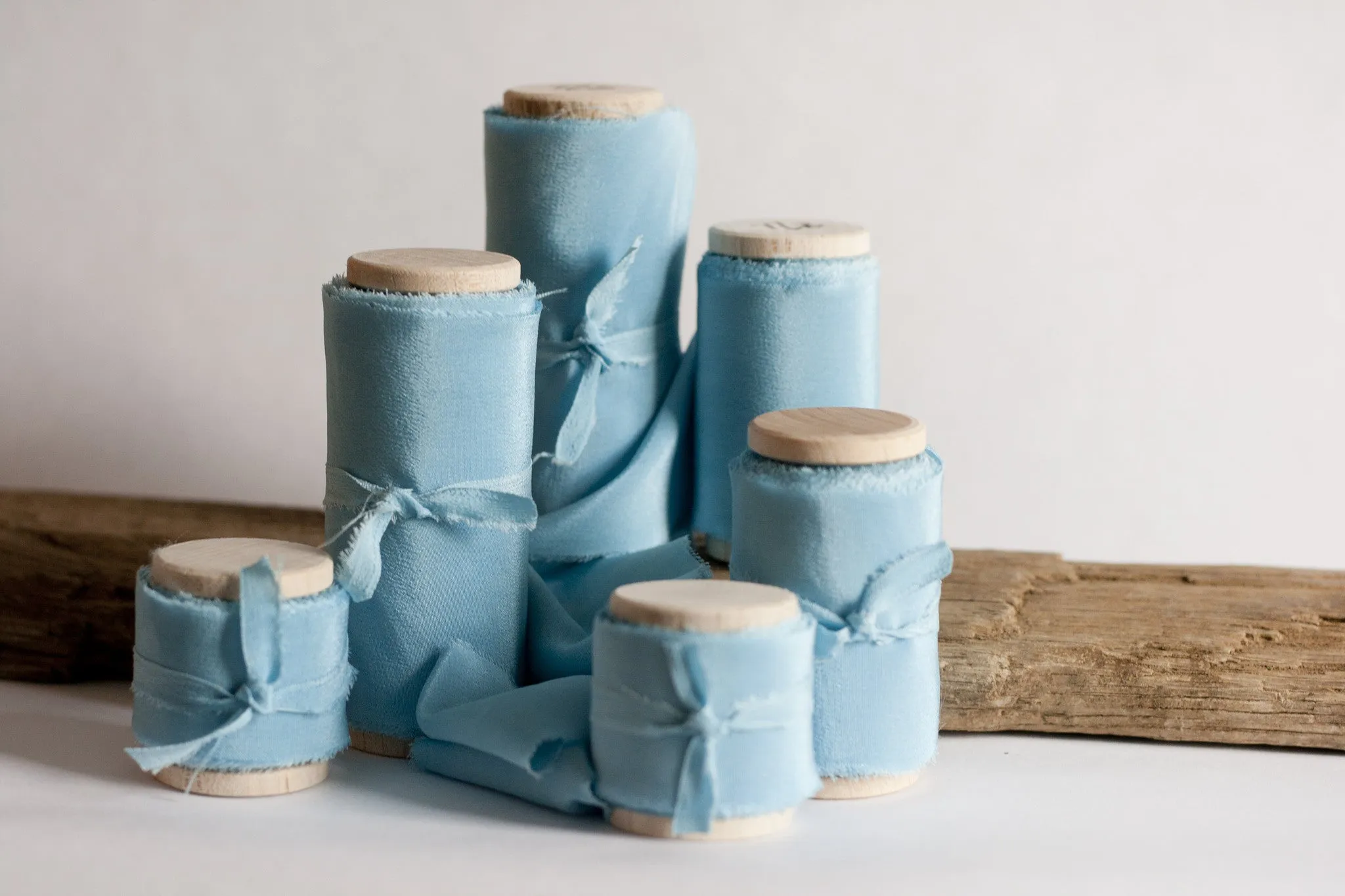 Blue Grotto Blue Silk Ribbon in Crepe de Chine *sale price