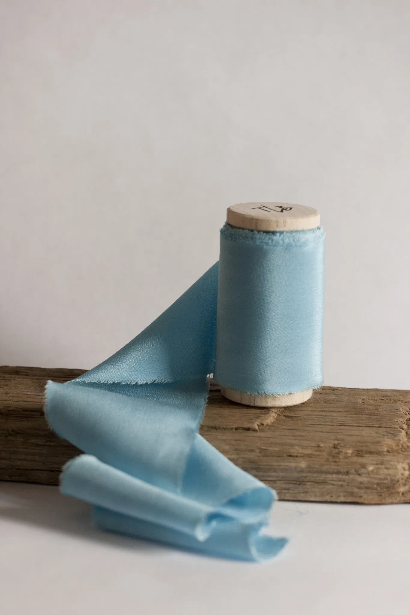 Blue Grotto Blue Silk Ribbon in Crepe de Chine *sale price