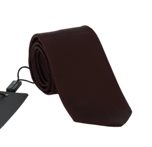 Bordeaux Silk Logo Classic Tie