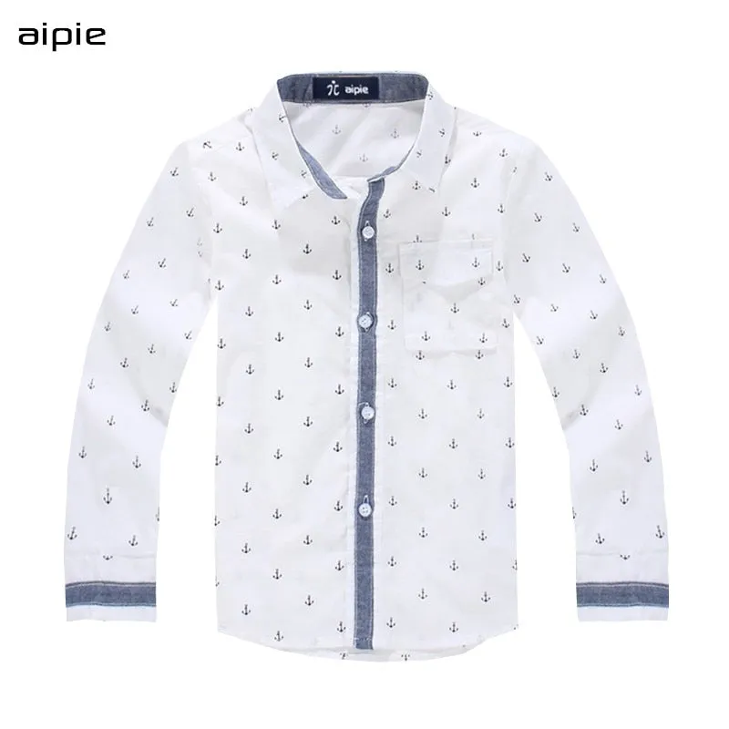 Boy's Anchor Pattern Shirt