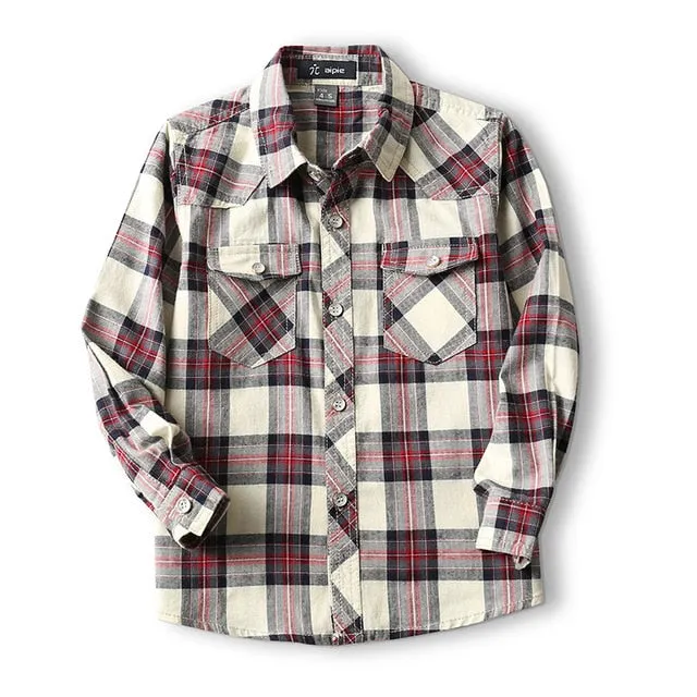 Boy's Anchor Pattern Shirt
