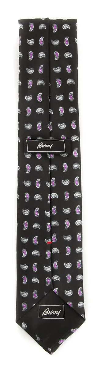 Brioni Dark Brown Silk Tie