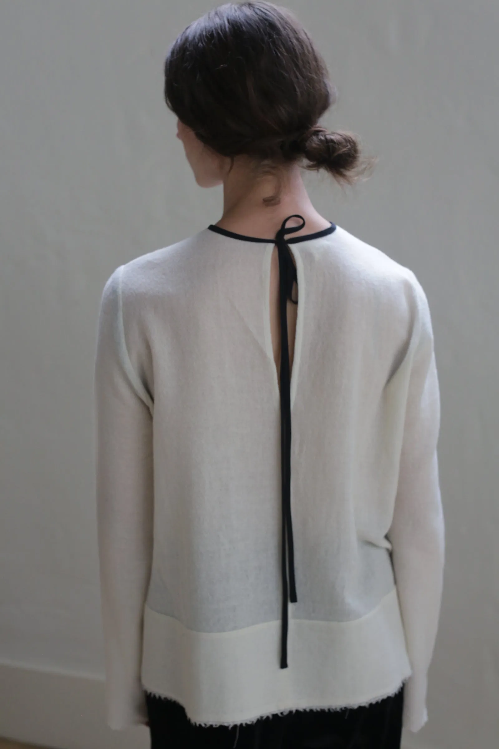 Crewneck shirt - Japanese Wool Gauze | Undyed