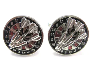 Dart and Dart Board Cufflinks