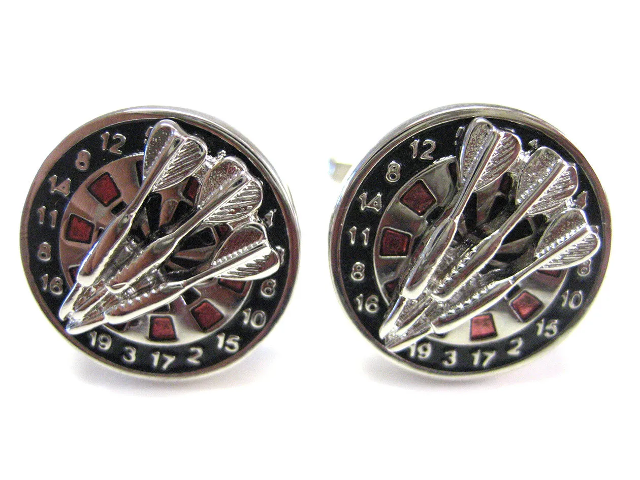 Dart and Dart Board Cufflinks