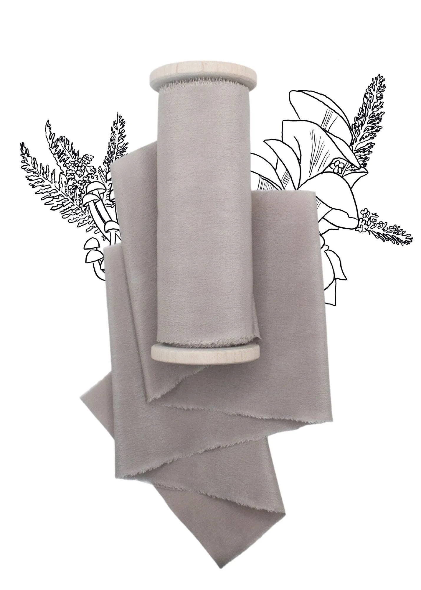 Dove Silk Ribbon in Crepe de Chine