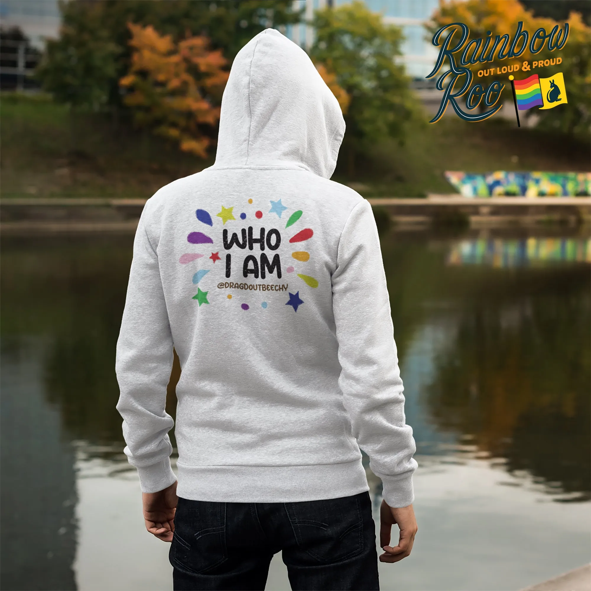 Drag'd Out Beechworth - I Am Who I Am Hoodie Sweatshirt Unisex Double Sided (LG158)