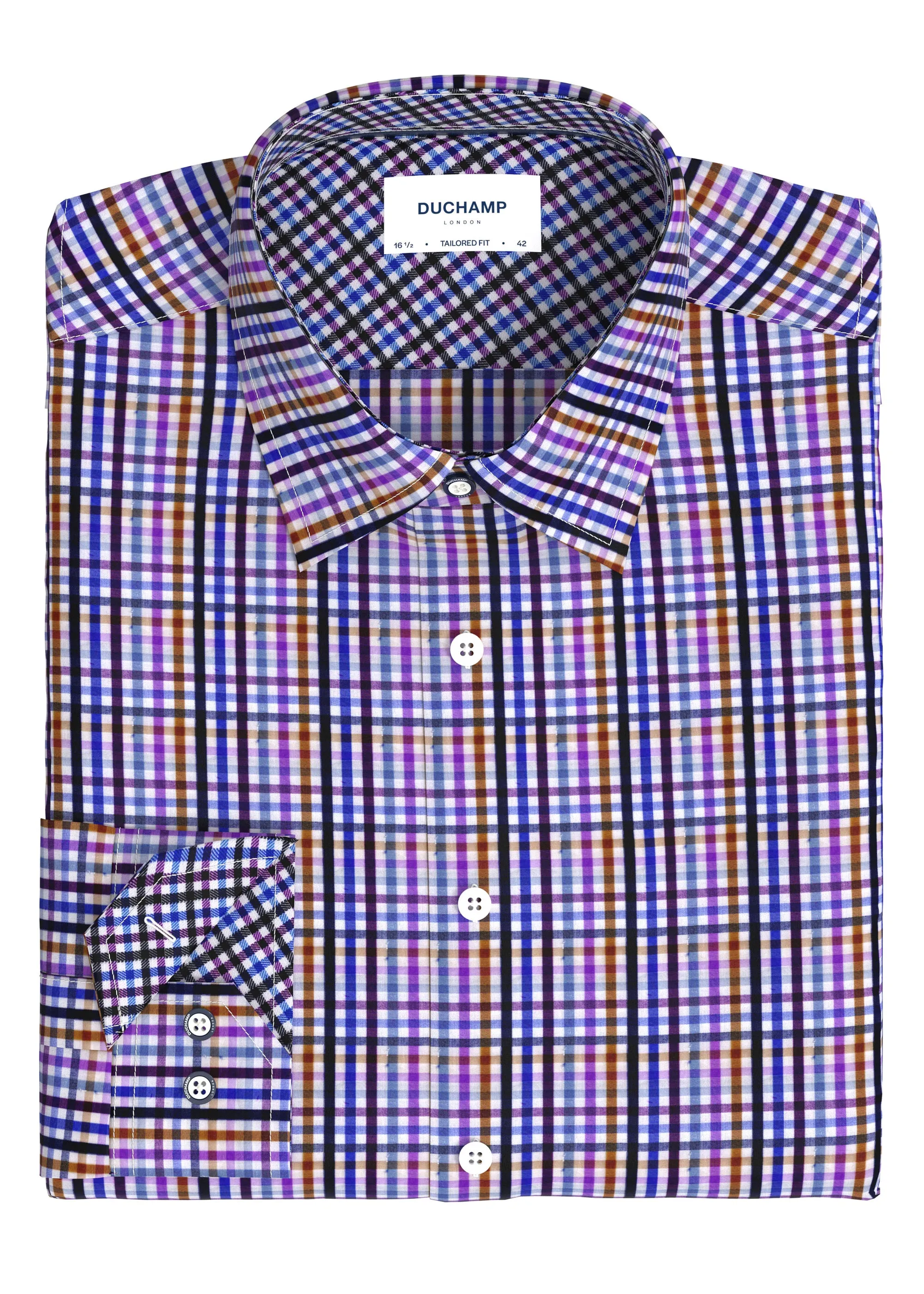 Duchamp London Plaid Dress Shirt