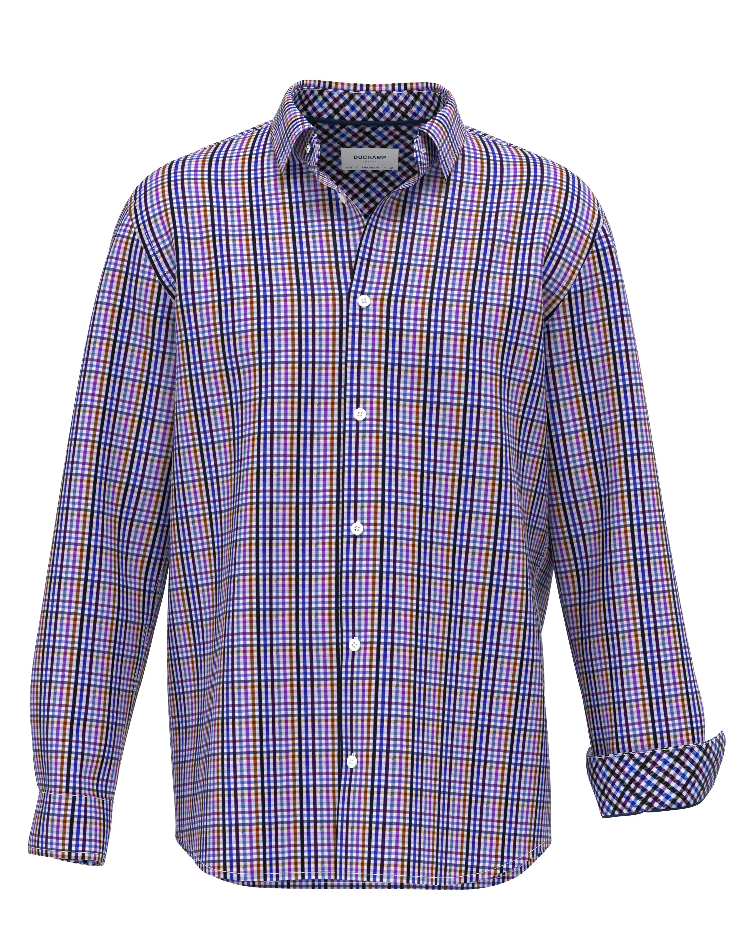 Duchamp London Plaid Dress Shirt