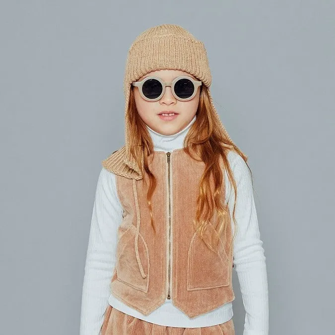 Ear Knitted Beanie - Camel