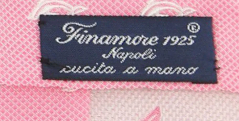 Finamore Napoli Pink Silk Tie