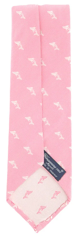 Finamore Napoli Pink Silk Tie