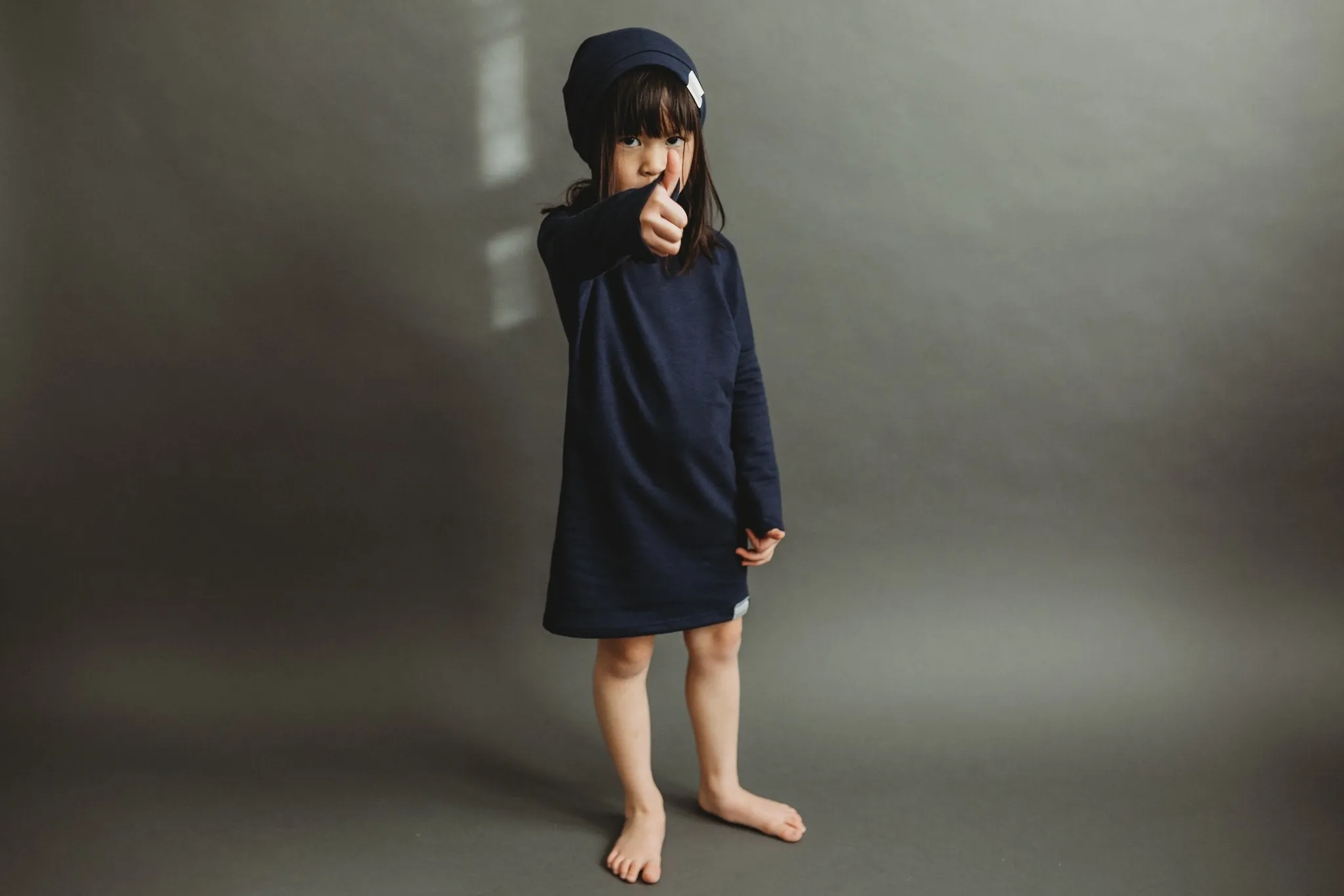 FRENCH TERRY GROW WITH ME SHIRT - NAVY