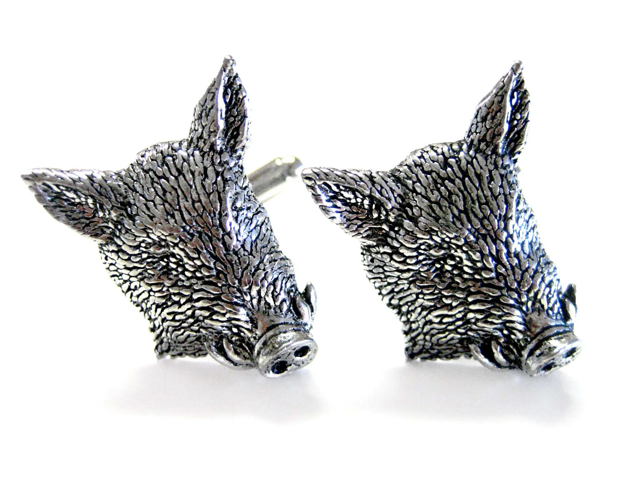 Front Looking Wild Boar Cufflinks