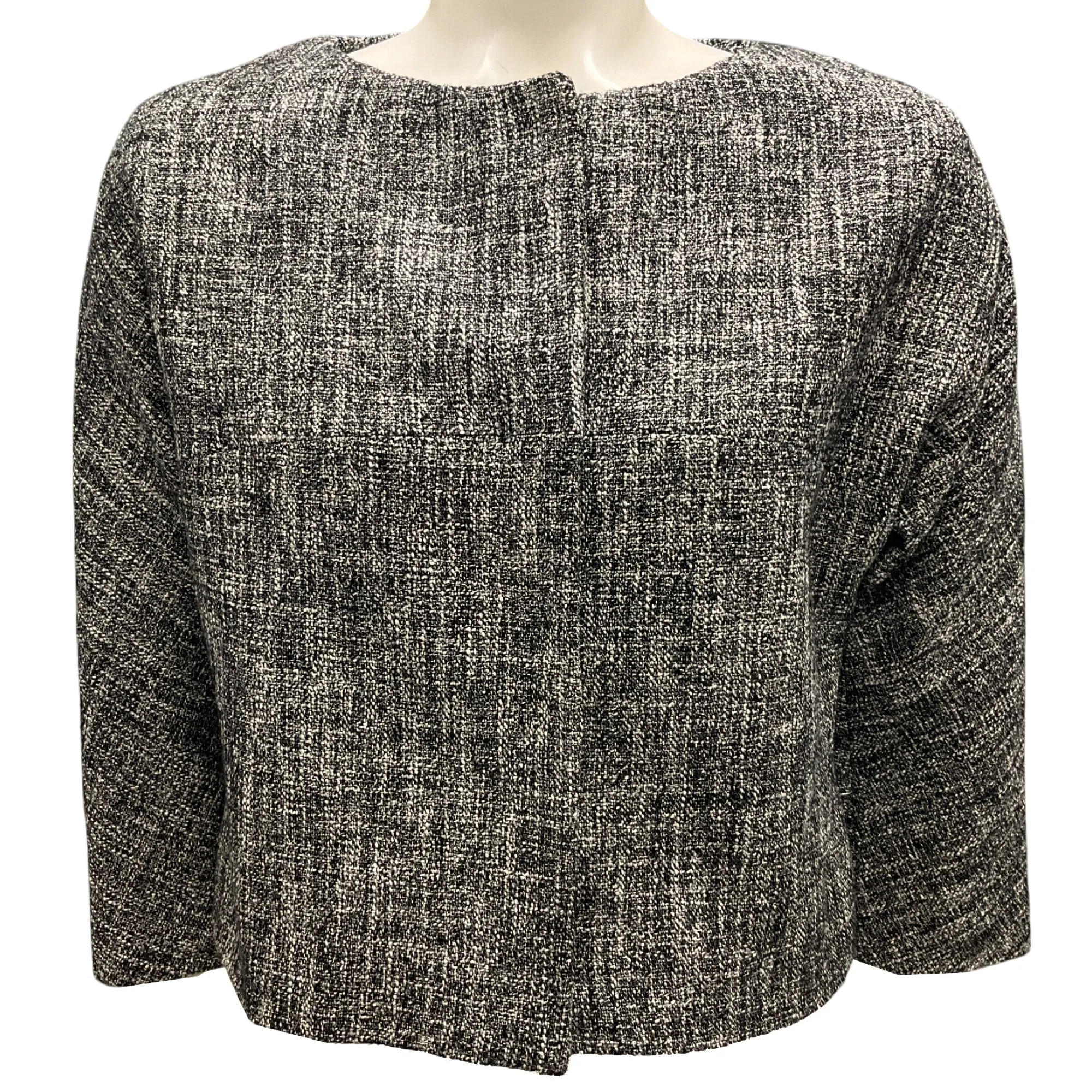 Giambattista Valli Black / White Cropped Tweed Jacket