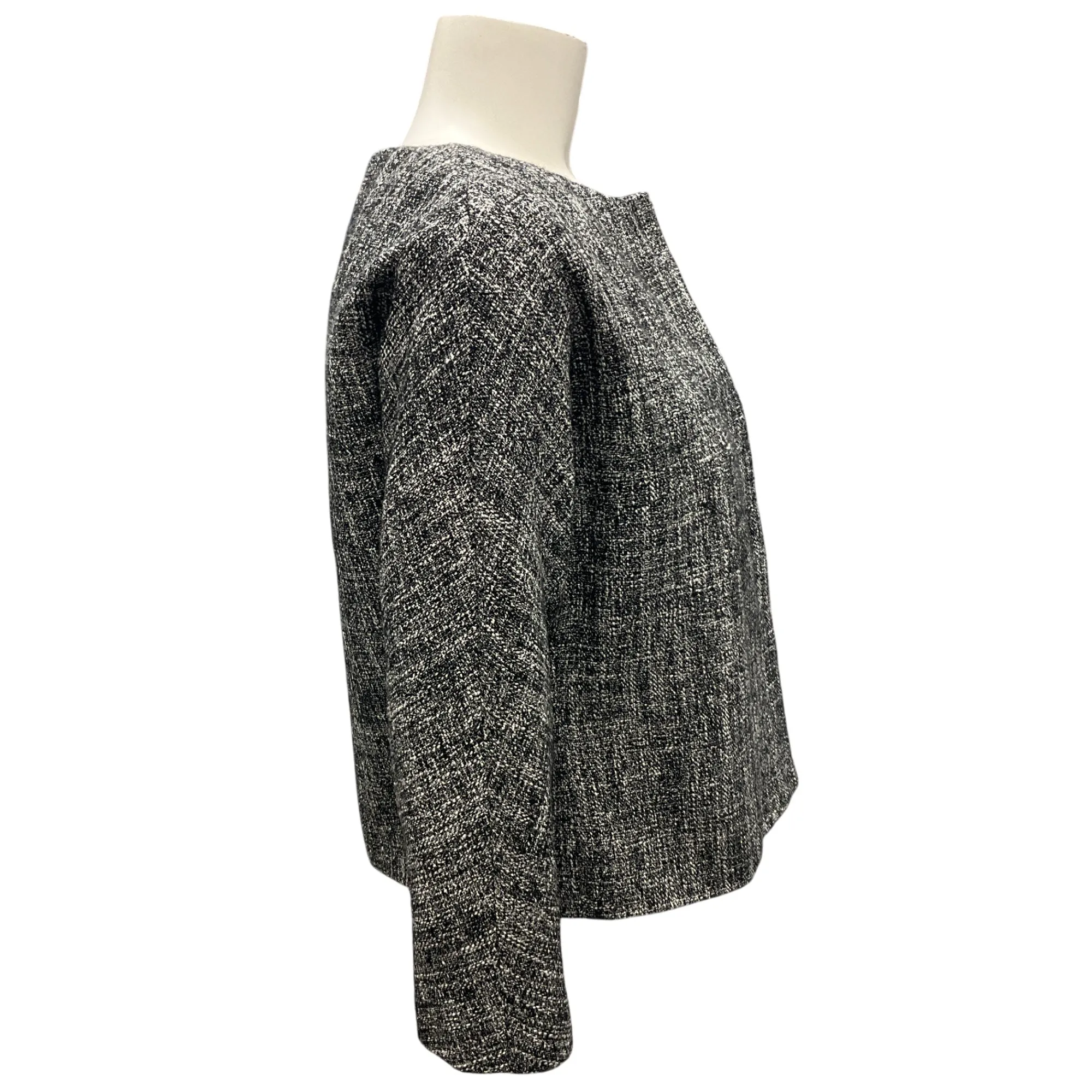 Giambattista Valli Black / White Cropped Tweed Jacket