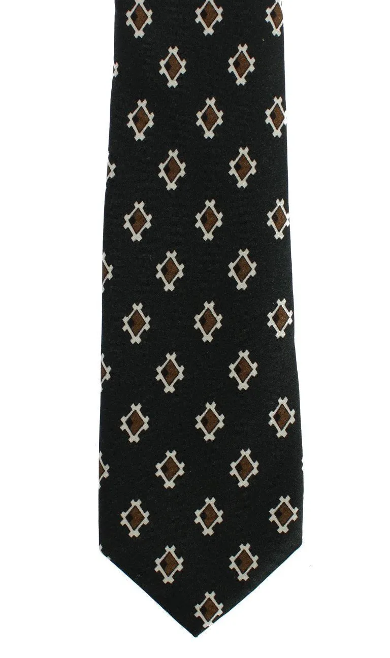 Green Baroque Cotton Silk Skinny Slim Tie
