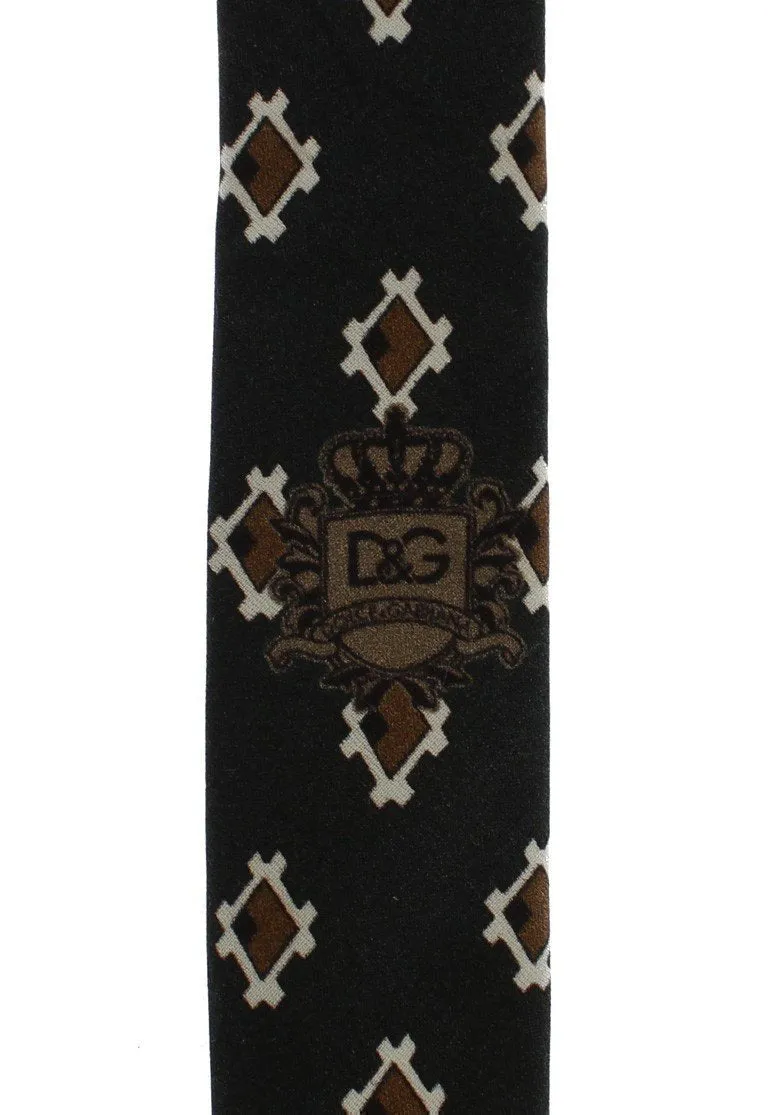 Green Baroque Cotton Silk Skinny Slim Tie