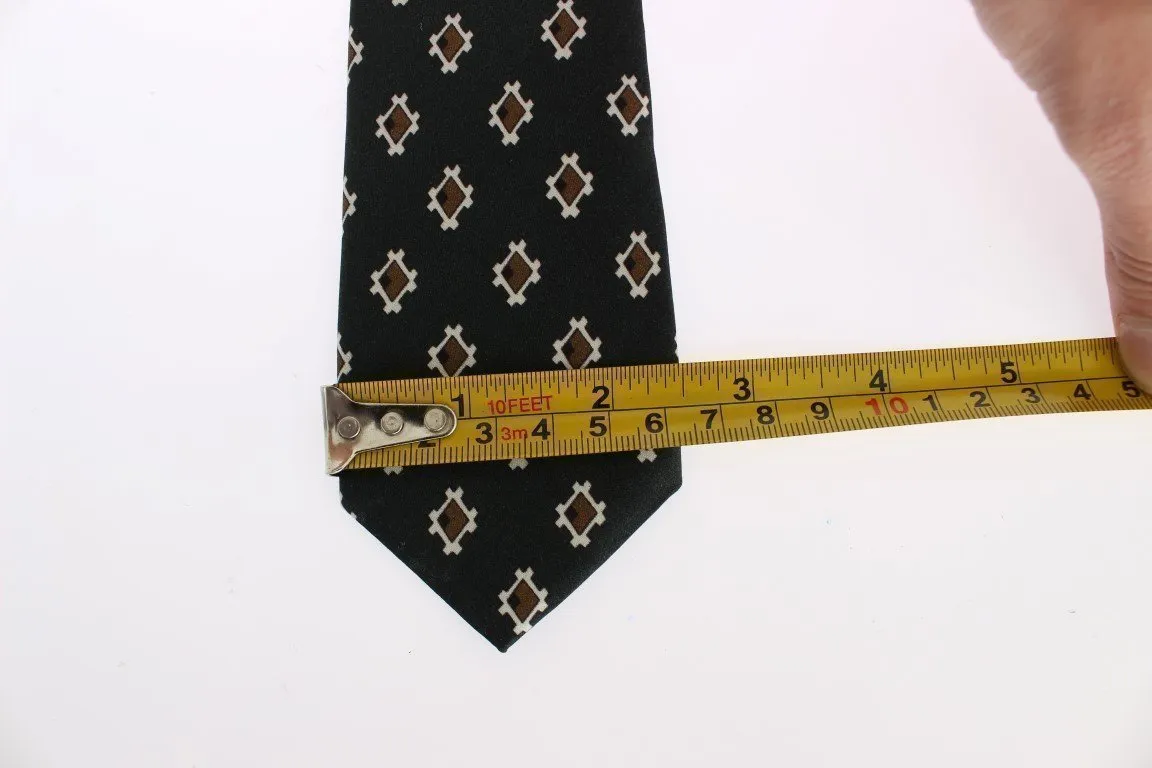 Green Baroque Cotton Silk Skinny Slim Tie