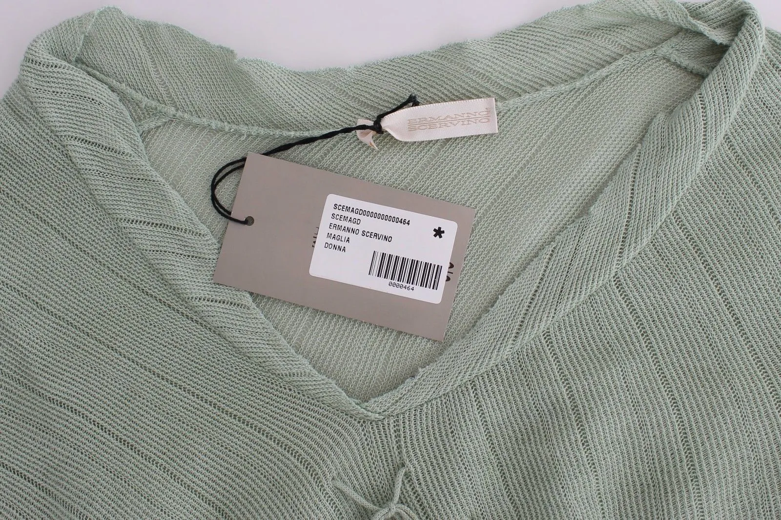 Green Lightweight Knit Sweater Top Blouse