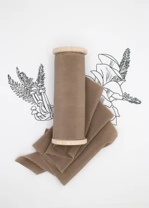 Greige Silk Ribbon in Crepe de Chine