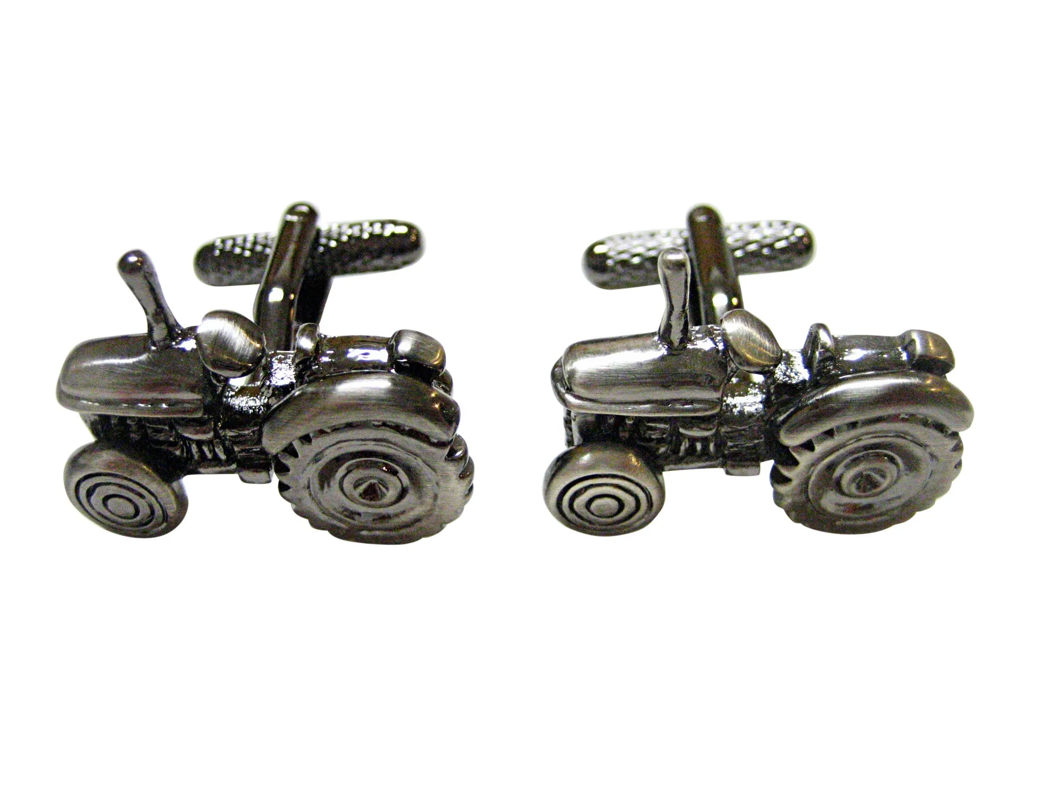 Gunmetal Toned Farm Tractor Cufflinks
