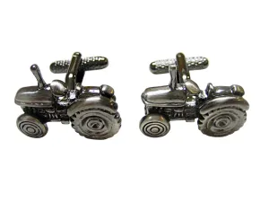 Gunmetal Toned Farm Tractor Cufflinks