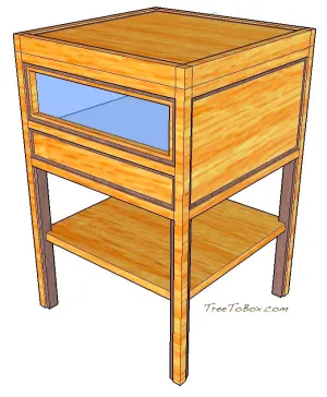 Hat box with stand (end table) (Base price shown)